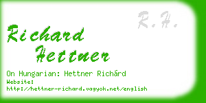 richard hettner business card